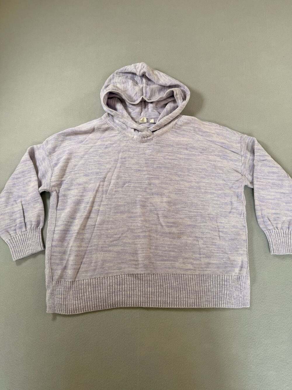 Gap Women's Lavender Heathered Knit Pullover Hoodie Sweater
